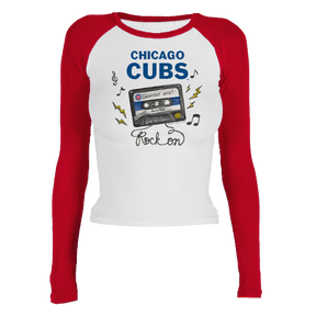 Chicago Cubs Mixtape Roxy Raglan Long Sleeve