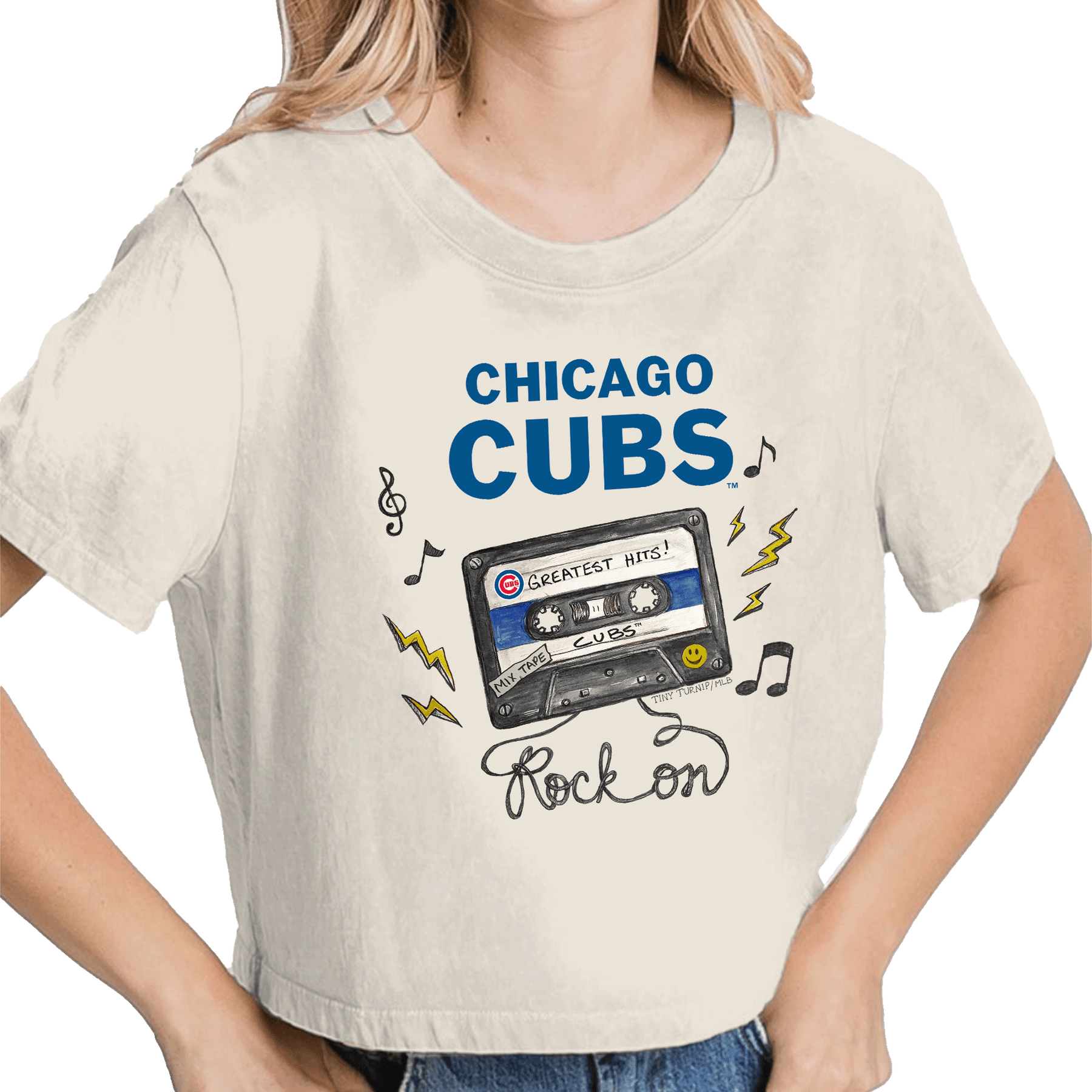 Chicago Cubs Mixtape Vintage Crop Tee