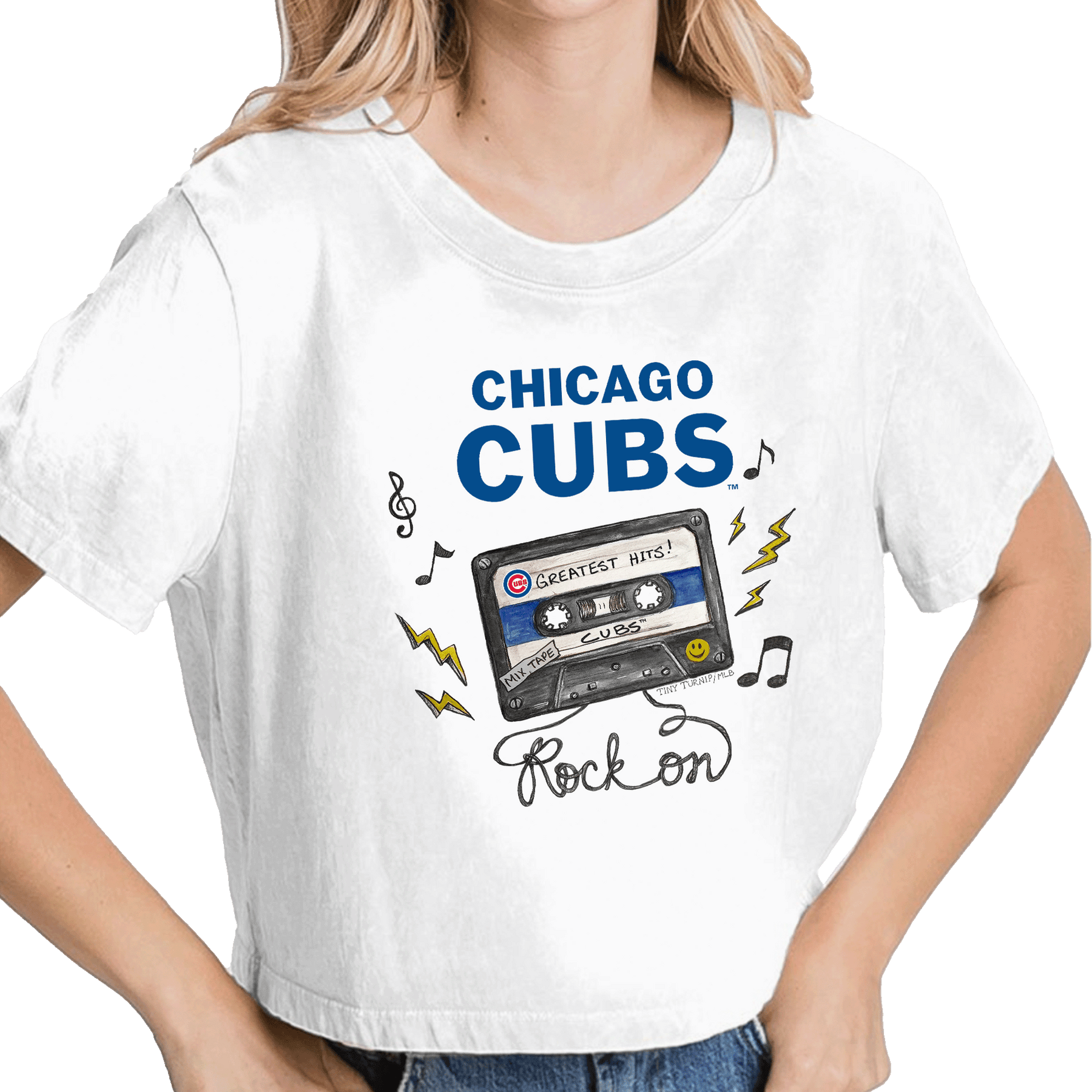 Chicago Cubs Mixtape Vintage Crop Tee