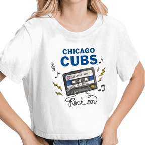 Chicago Cubs Mixtape Vintage Crop Tee