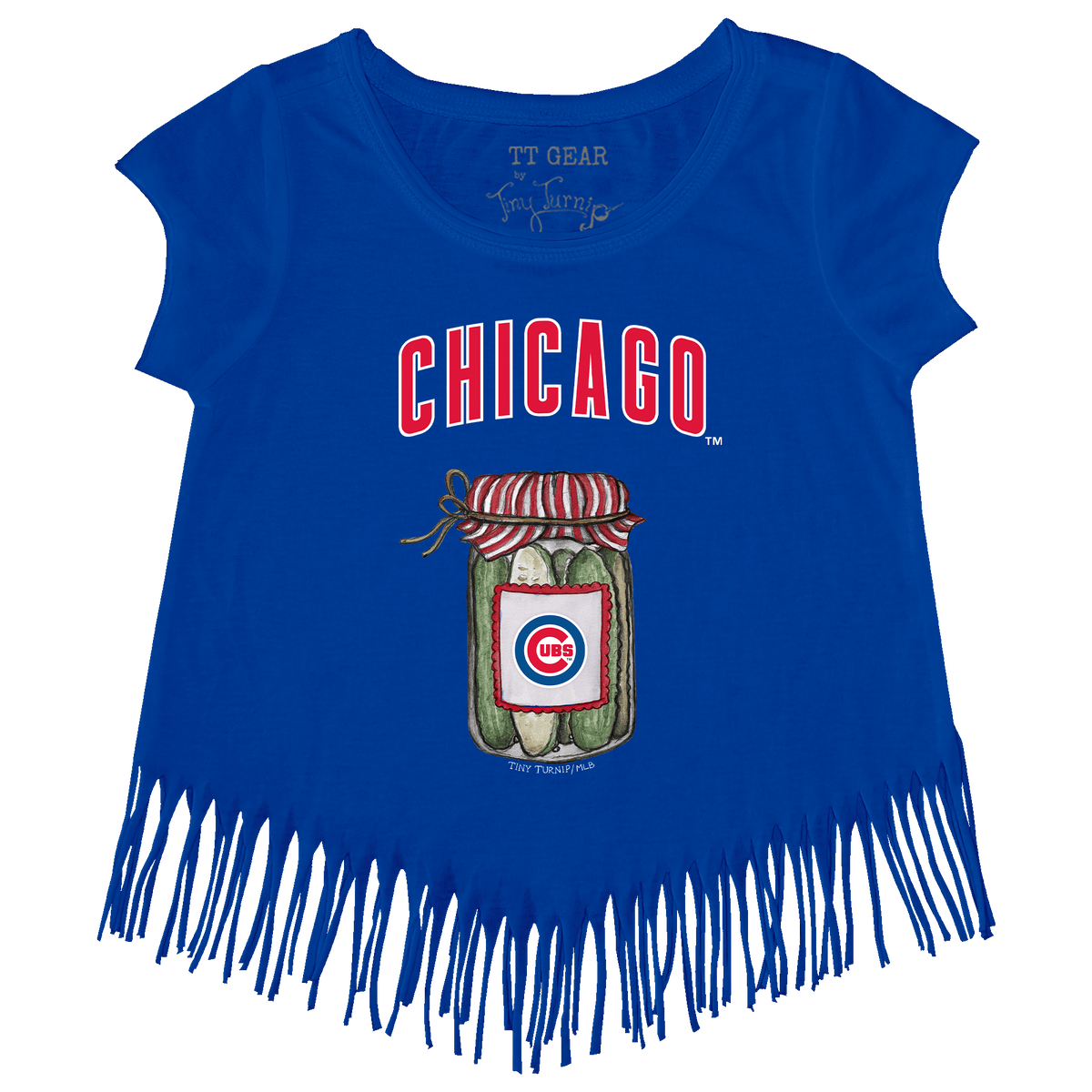 Chicago Cubs Pickle Jar Fringe Tee