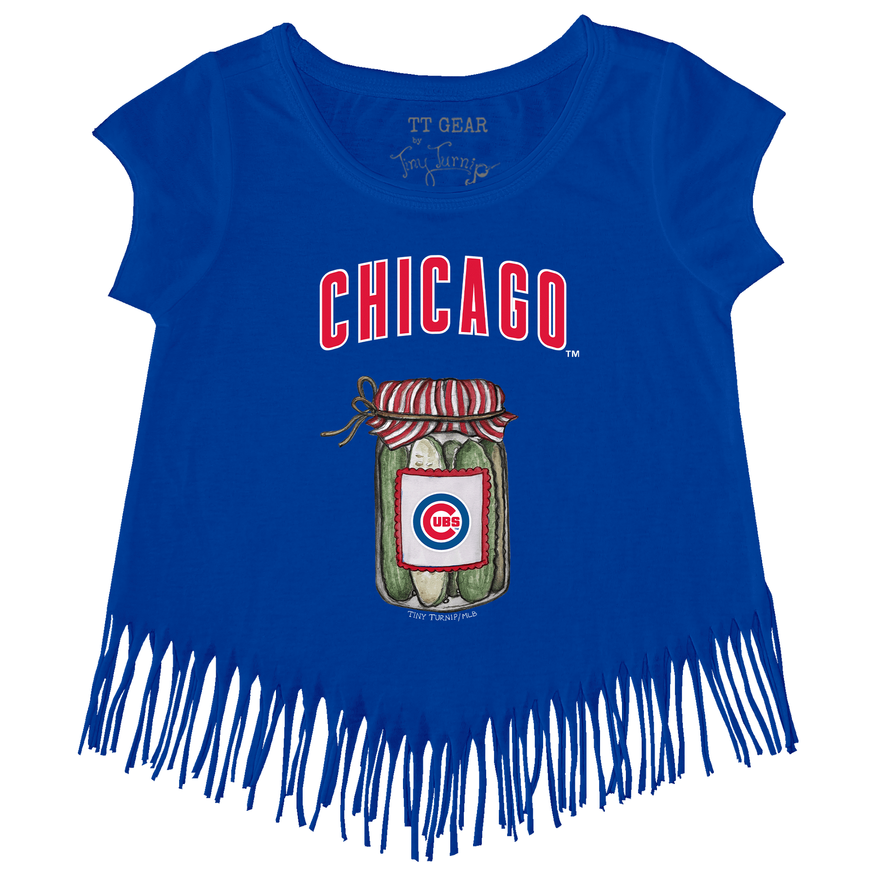Chicago Cubs Pickle Jar Fringe Tee