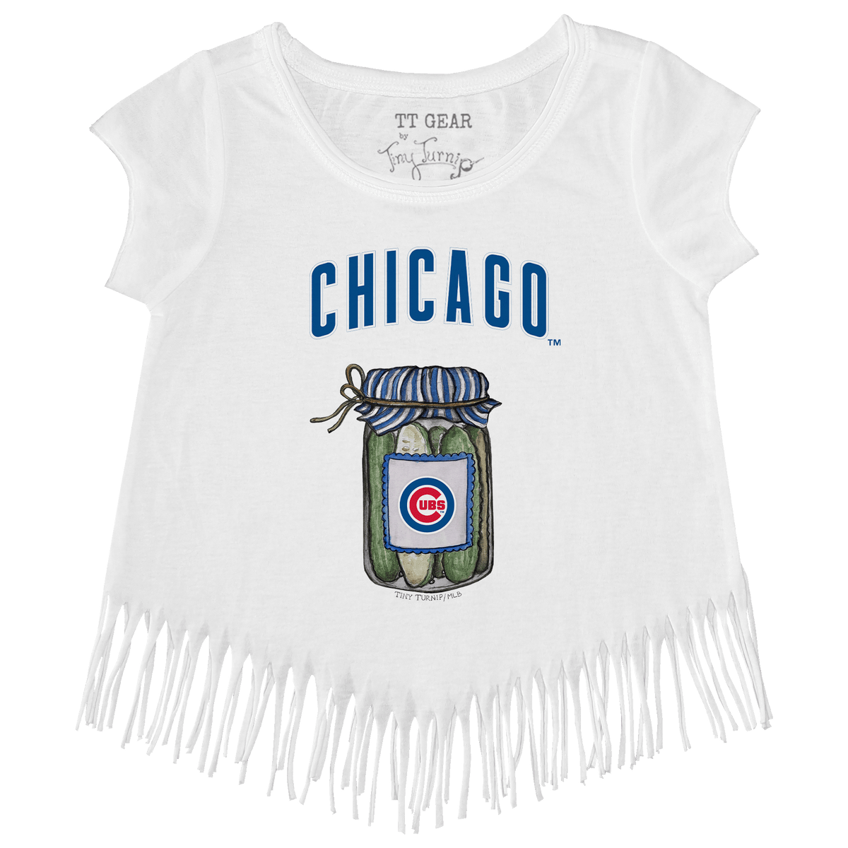 Chicago Cubs Pickle Jar Fringe Tee