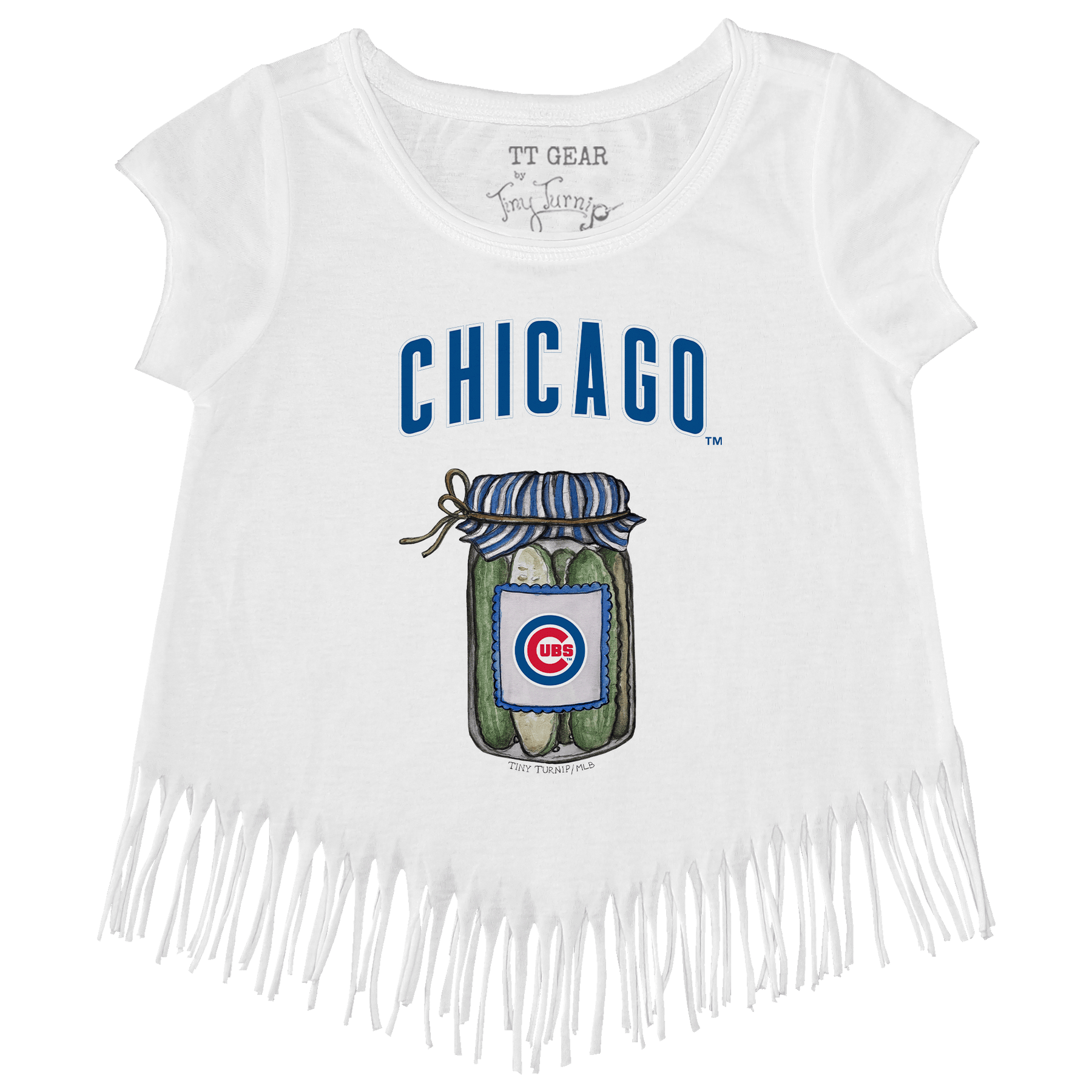 Chicago Cubs Pickle Jar Fringe Tee