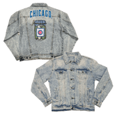 Chicago Cubs Pickle Jar Boyfriend Denim Jacket