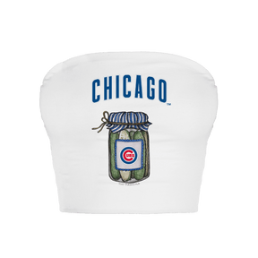 Chicago Cubs Pickle Jar Crop Tube Top