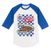 Chicago Cubs Pizza 3/4 Royal Blue Sleeve Raglan