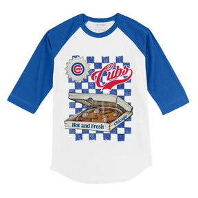 Chicago Cubs Pizza 3/4 Royal Blue Sleeve Raglan