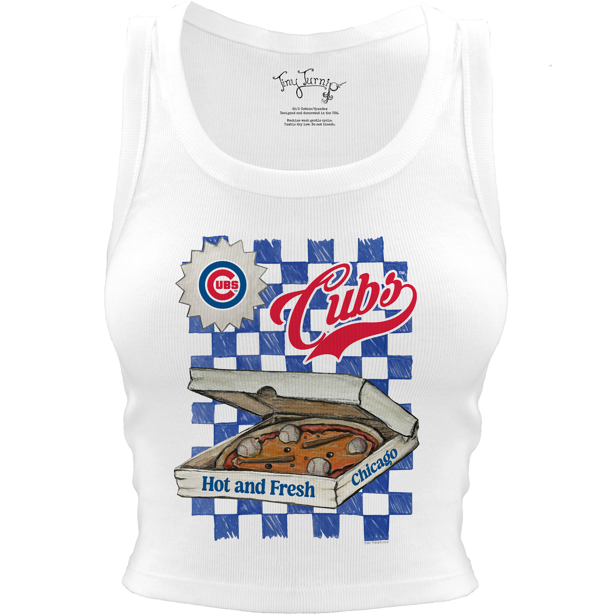 Chicago Cubs Pizza Crop Tank