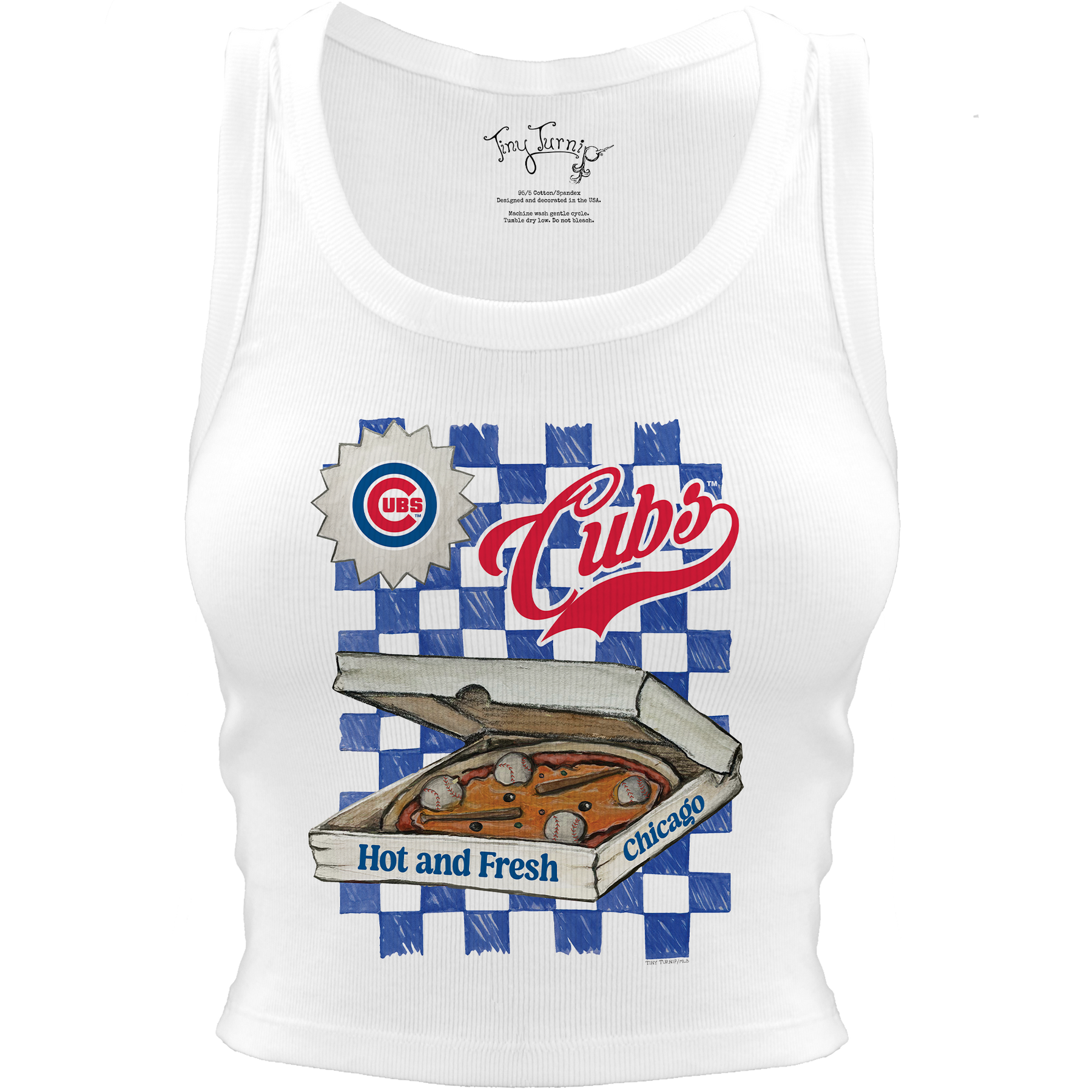 Chicago Cubs Pizza Crop Tank