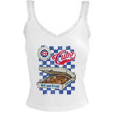 Chicago Cubs Pizza Lace Tank