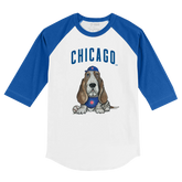 Chicago Cubs Puddy 3/4 Royal Blue Sleeve Raglan - Tiny Turnip
