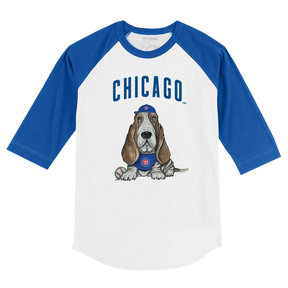 Chicago Cubs Puddy 3/4 Royal Blue Sleeve Raglan - Tiny Turnip