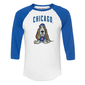 Chicago Cubs Puddy 3/4 Royal Blue Sleeve Raglan - Tiny Turnip