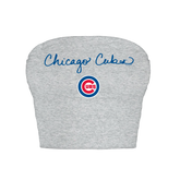 Chicago Cubs Logo Script Crop Tube Top