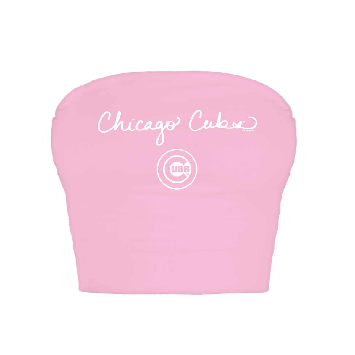 Chicago Cubs Logo Script Crop Tube Top