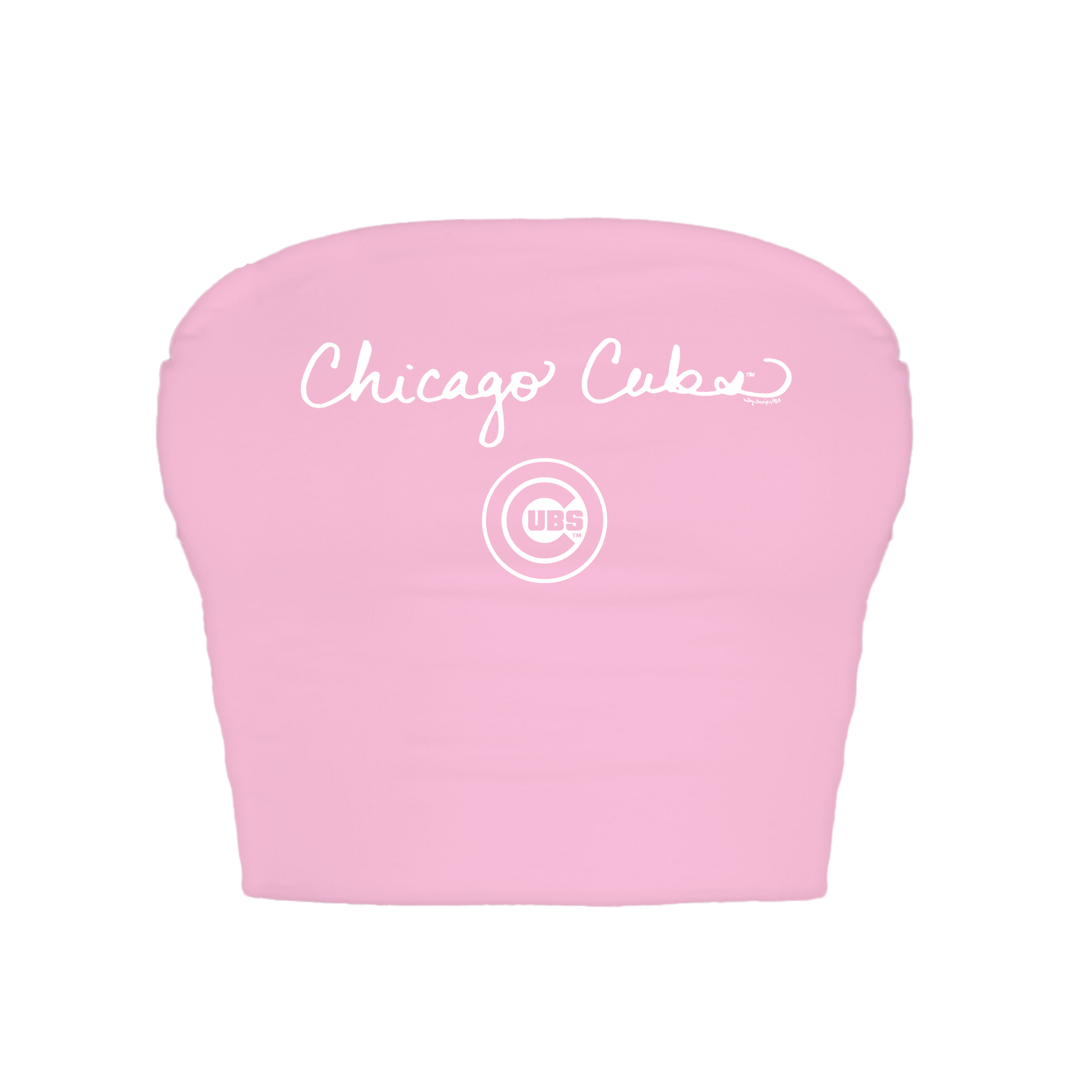 Chicago Cubs Logo Script Crop Tube Top