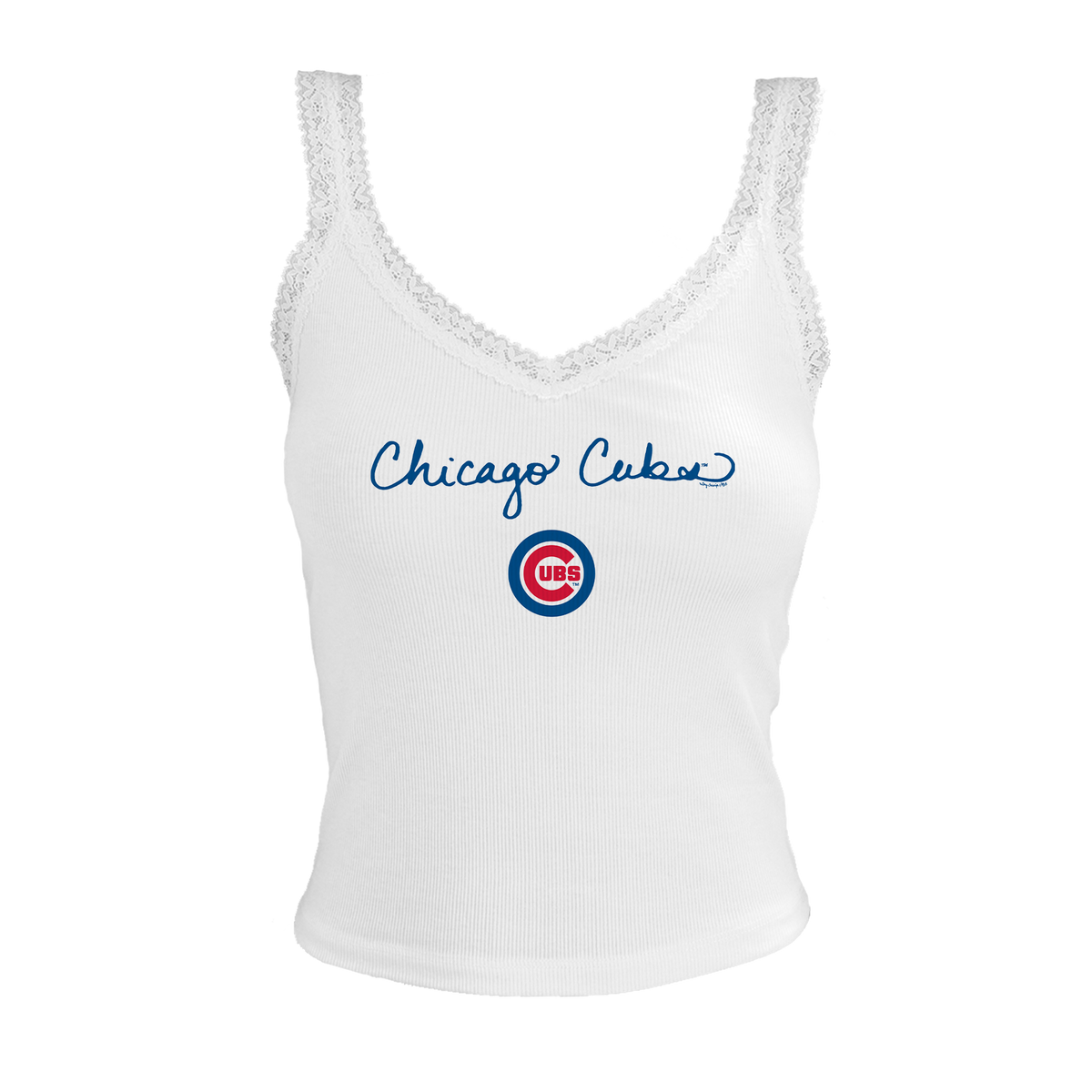 Chicago Cubs Script Lace Tank