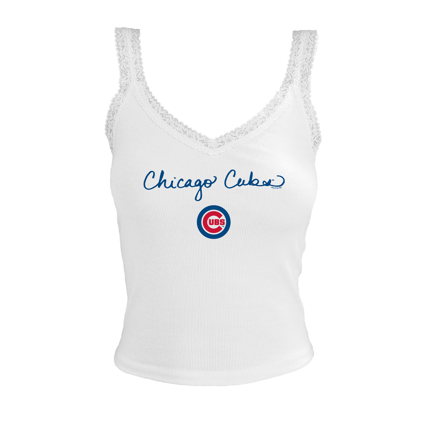 Chicago Cubs Script Lace Tank