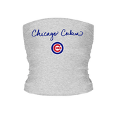 Chicago Cubs Logo Script Tube Top - Tiny Turnip