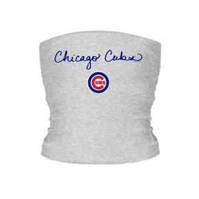 Chicago Cubs Logo Script Tube Top - Tiny Turnip