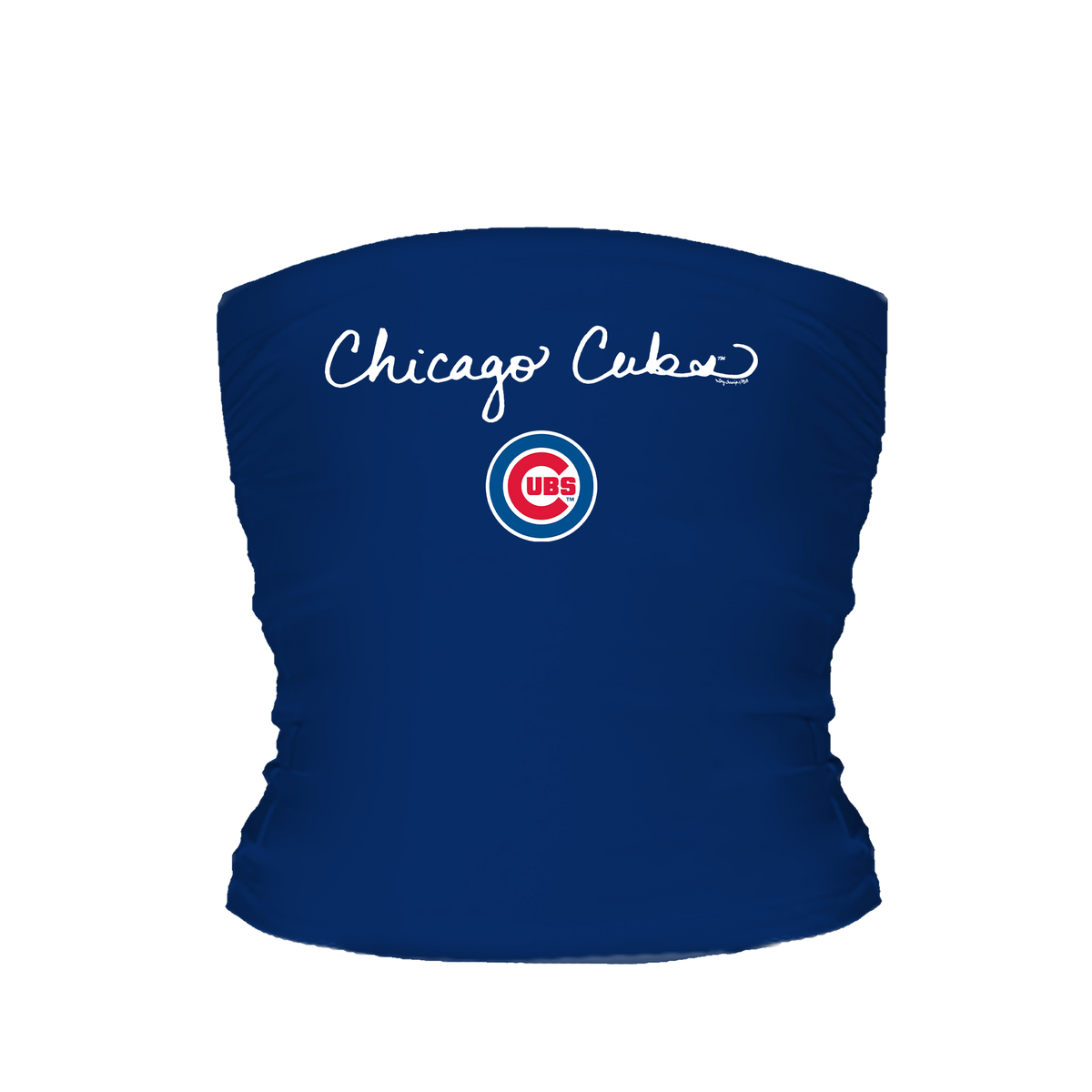 Chicago Cubs Logo Script Tube Top - Tiny Turnip