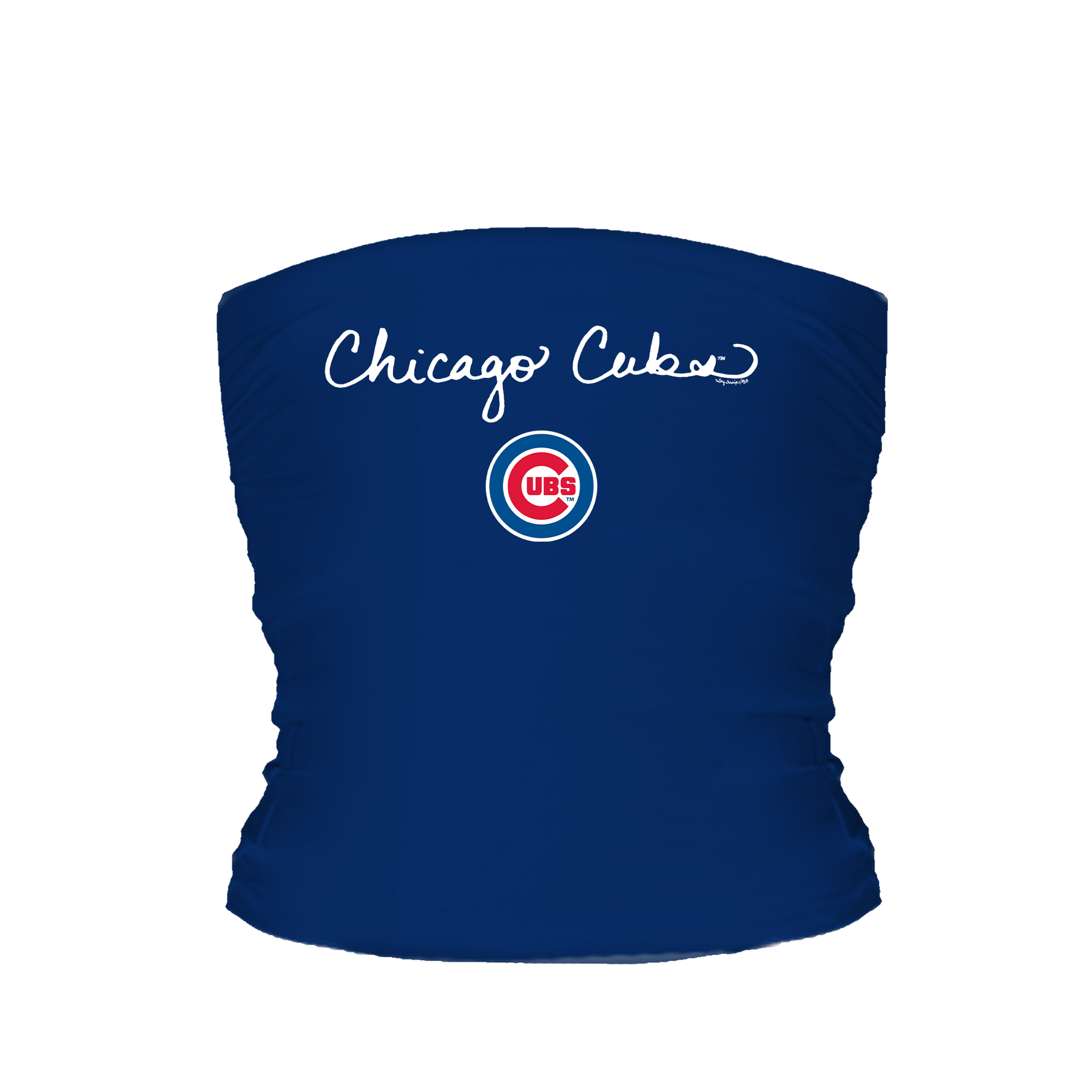Chicago Cubs Logo Script Tube Top - Tiny Turnip