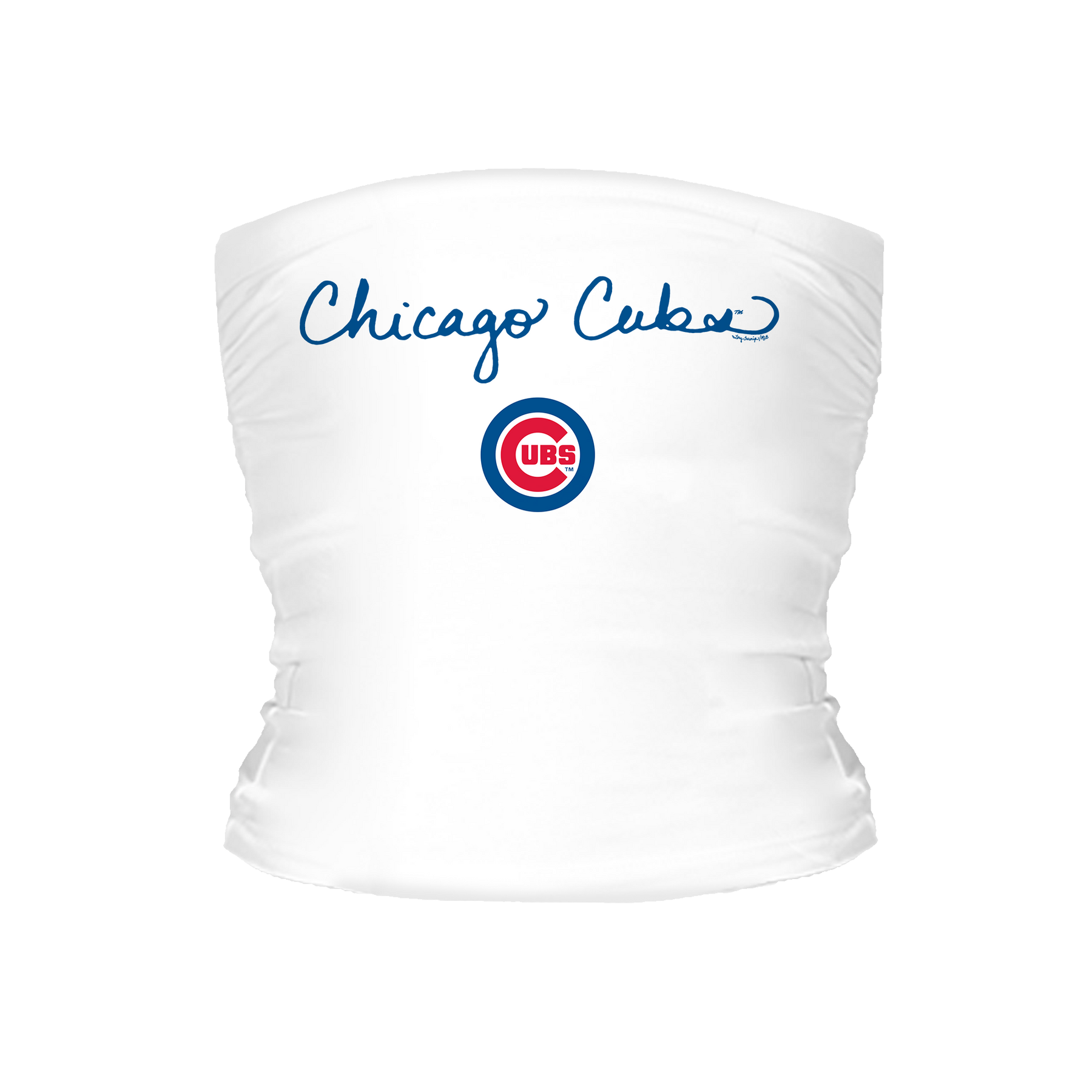 Chicago Cubs Logo Script Tube Top - Tiny Turnip