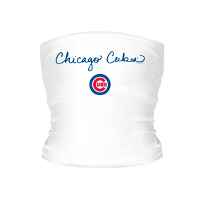Chicago Cubs Logo Script Tube Top - Tiny Turnip