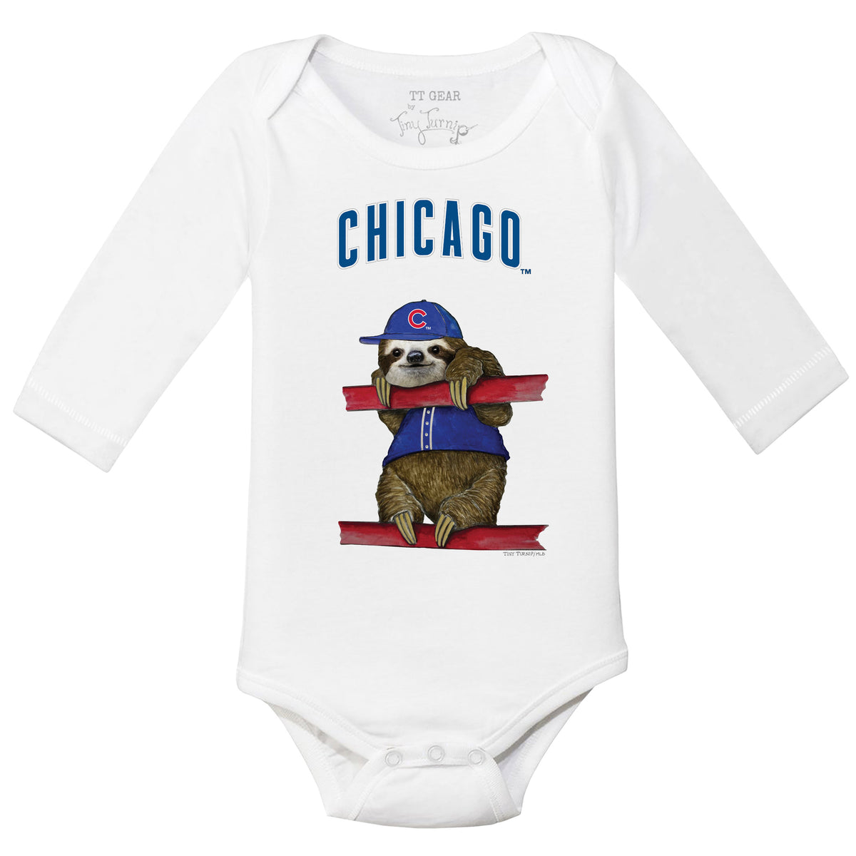 Chicago Cubs Sloth Long Sleeve Snapper