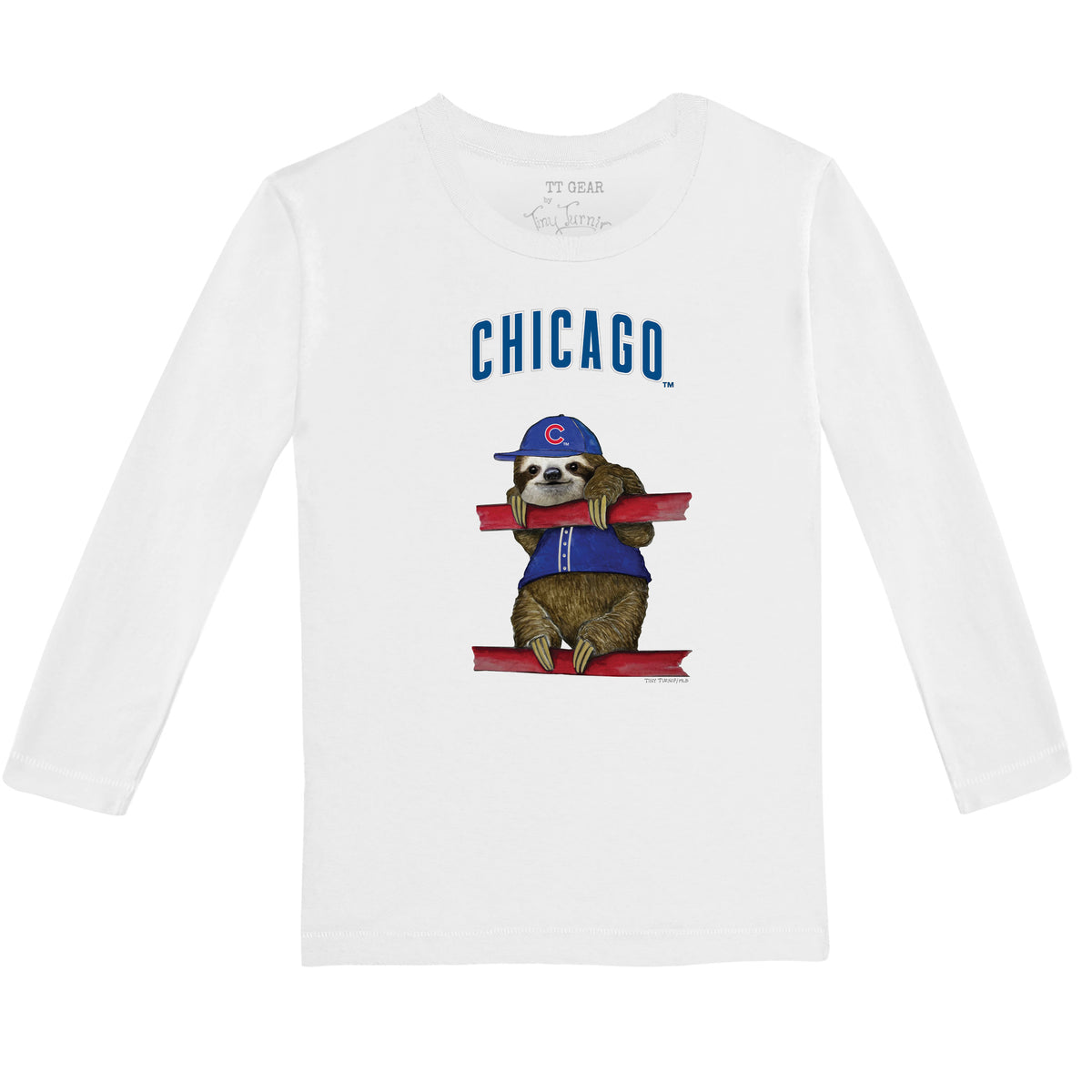 Chicago Cubs Sloth Long-Sleeve Tee Shirt