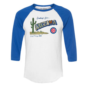 Chicago Cubs Spring Training 2025 3/4 Royal Blue Sleeve Raglan