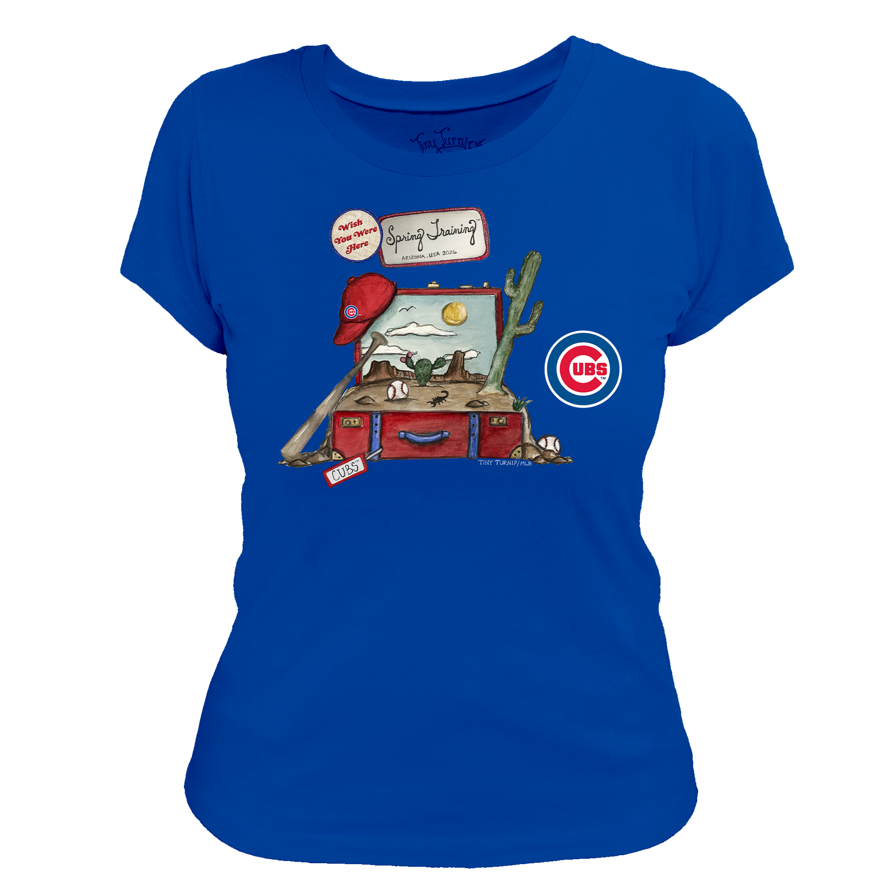 Chicago Cubs Spring Training 2026 Women's Tee Shirt - Tiny Turnip