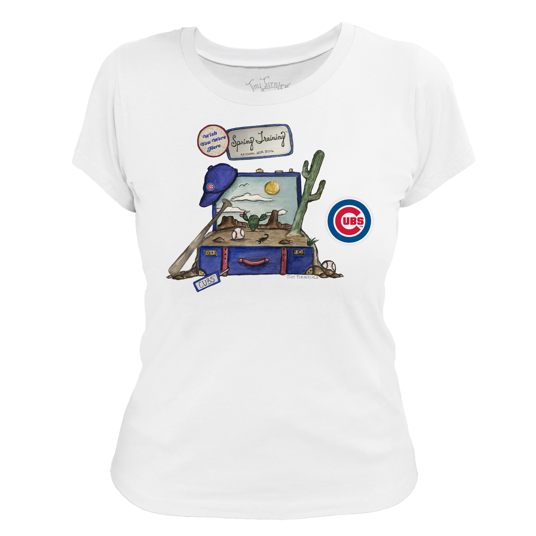 Chicago Cubs Spring Training 2026 Women's Tee Shirt - Tiny Turnip