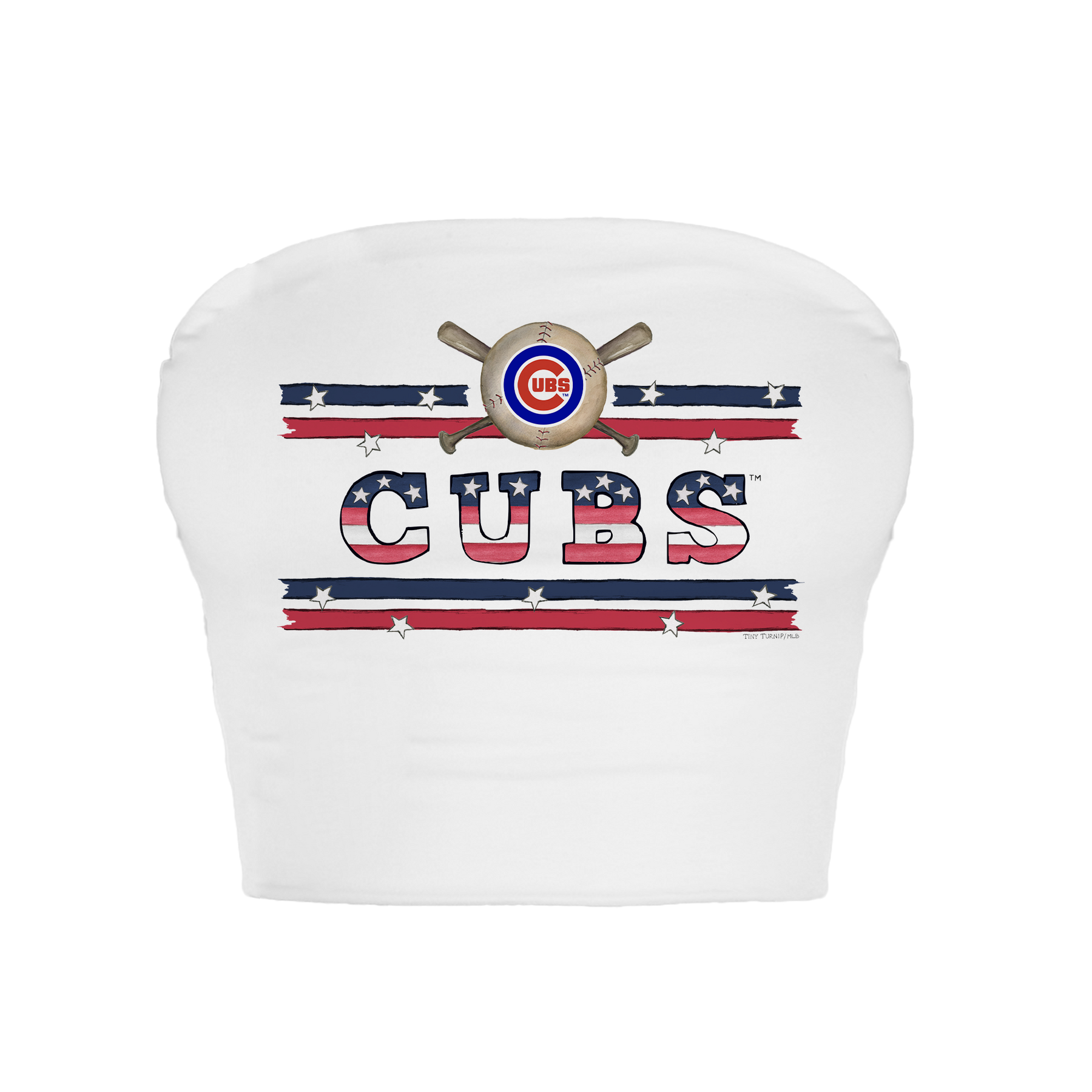 Chicago Cubs Stars and Stripes Crop Tube Top