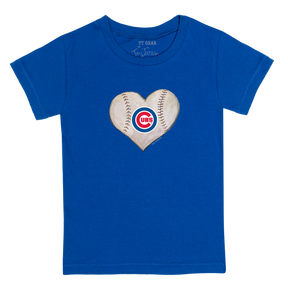 Chicago Cubs Stitched Heart Kid's Tee Shirt - Tiny Turnip