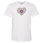 Chicago Cubs Stitched Heart Unisex Tee Shirt - Tiny Turnip