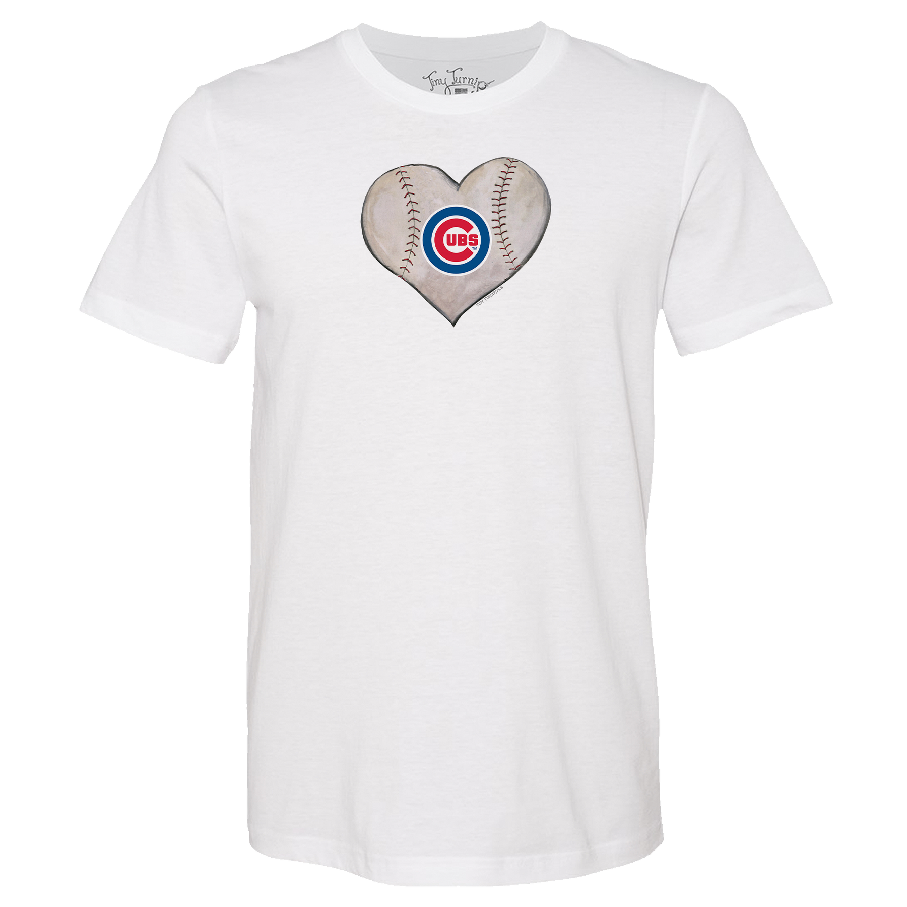 Chicago Cubs Stitched Heart Unisex Tee Shirt - Tiny Turnip