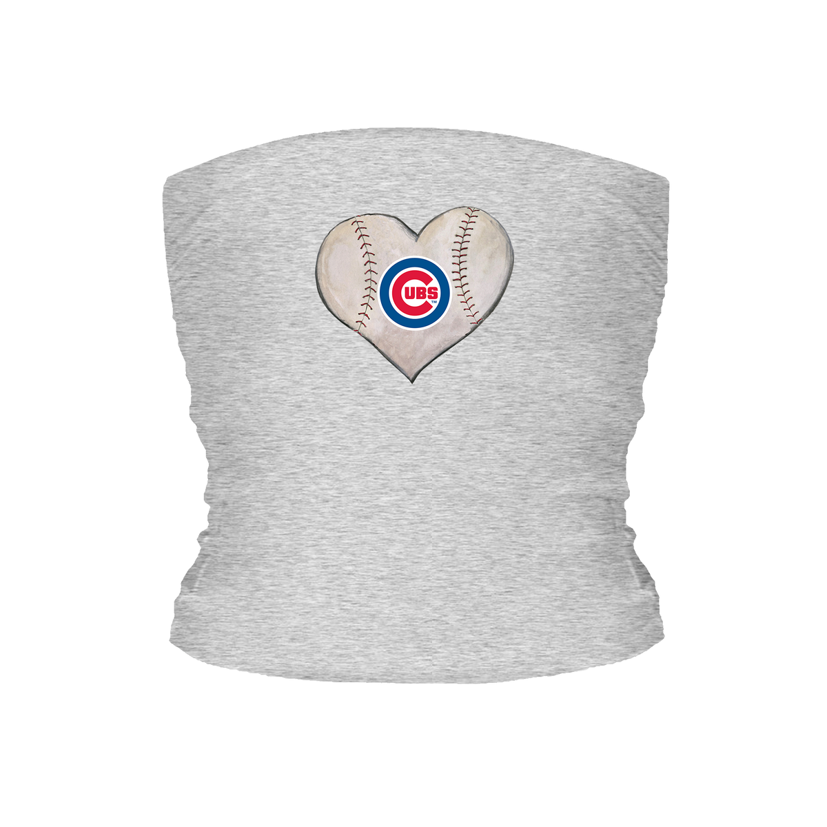 Chicago Cubs Stitched Heart Tube Top - Tiny Turnip