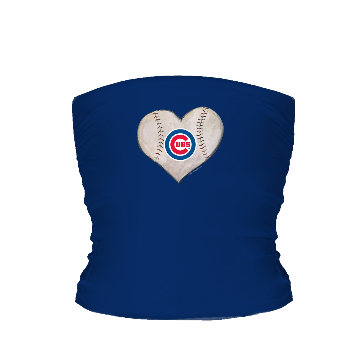 Chicago Cubs Stitched Heart Tube Top - Tiny Turnip