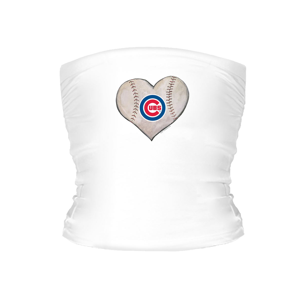 Chicago Cubs Stitched Heart Tube Top - Tiny Turnip