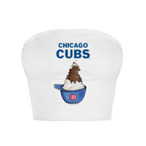 Chicago Cubs Sundae Helmet Crop Tube Top - Tiny Turnip