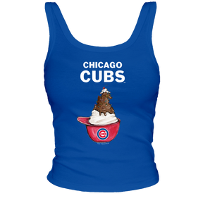 Chicago Cubs Sundae Helmet Ribbed Tank - Tiny Turnip