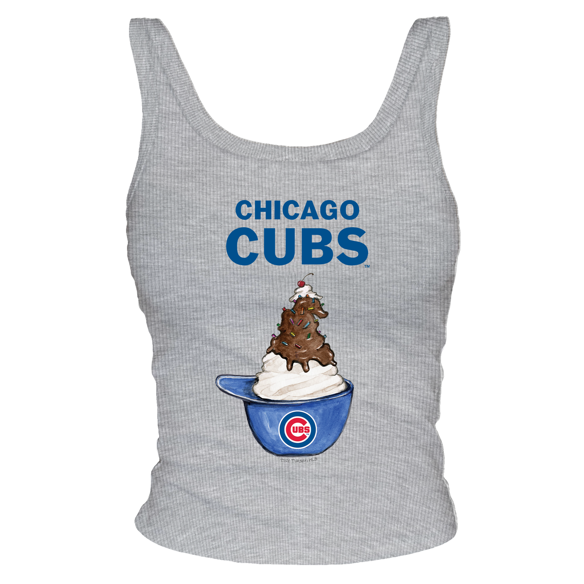 Chicago Cubs Sundae Helmet Ribbed Tank