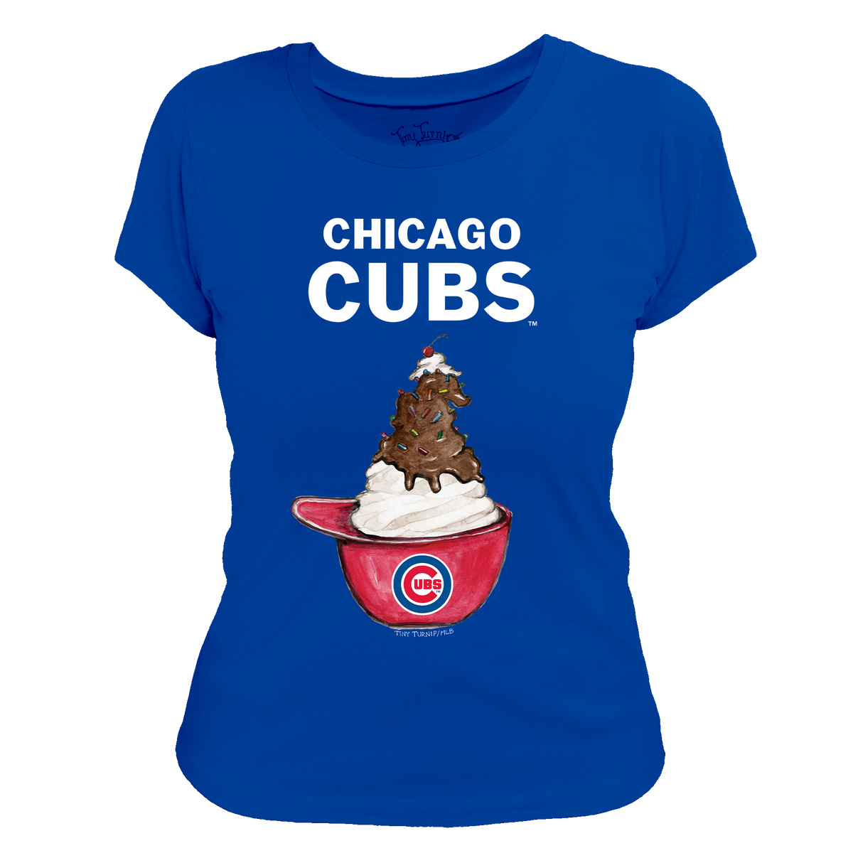 Chicago Cubs Sundae Helmet Women's Tee Shirt
