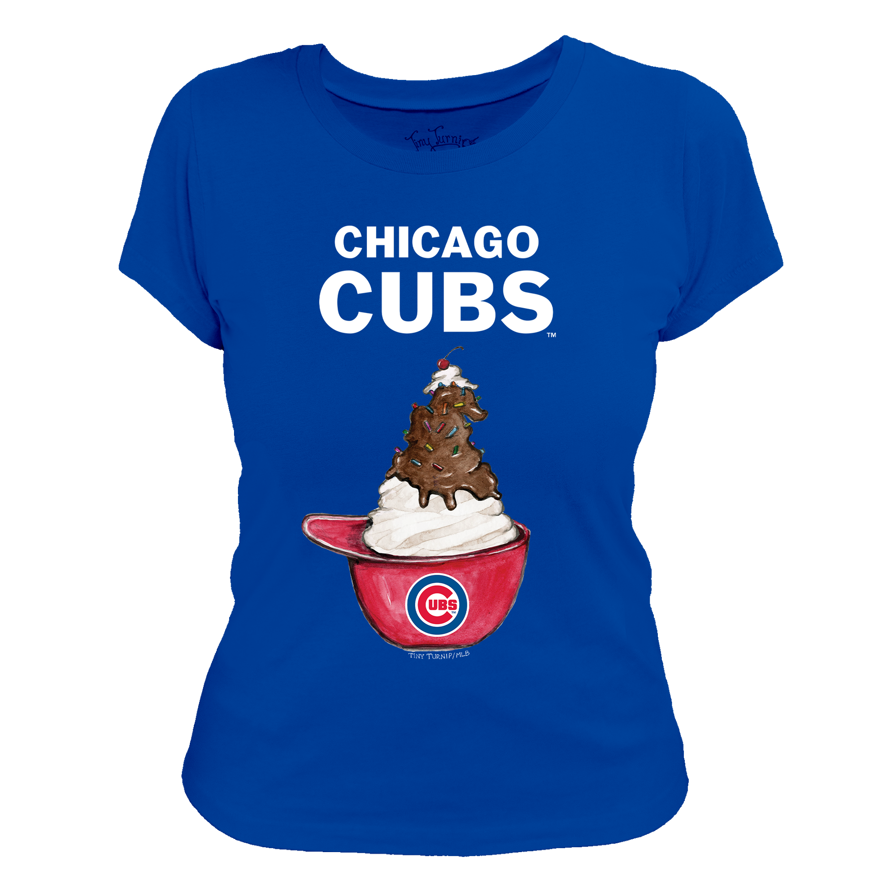 Chicago Cubs Sundae Helmet Women's Tee Shirt