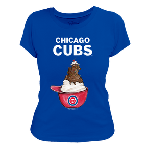 Chicago Cubs Sundae Helmet Women's Tee Shirt