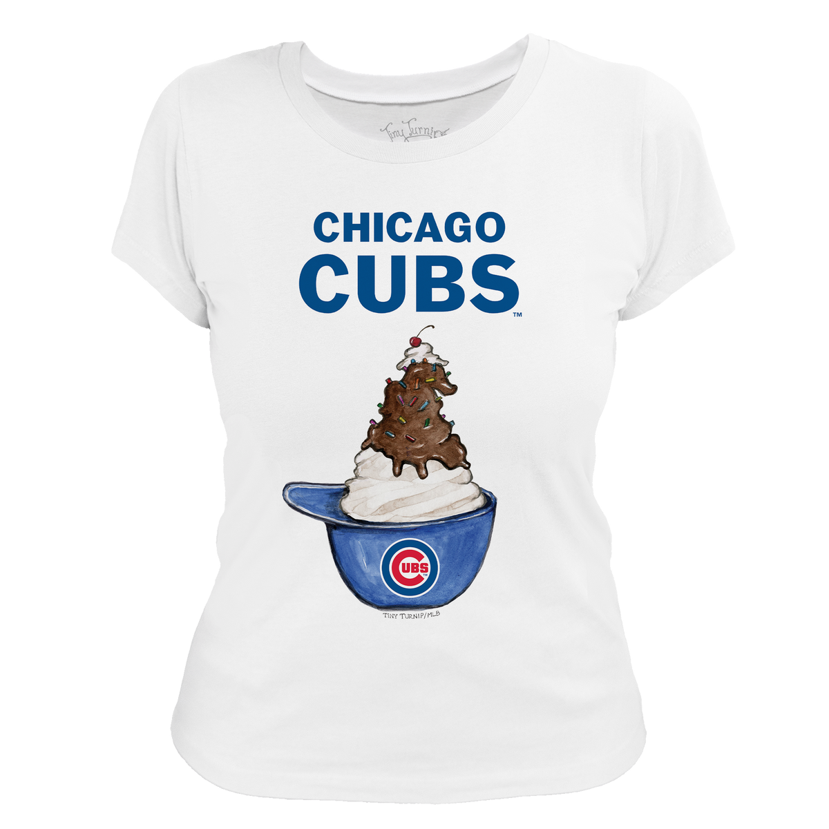 Chicago Cubs Sundae Helmet Women's Tee Shirt