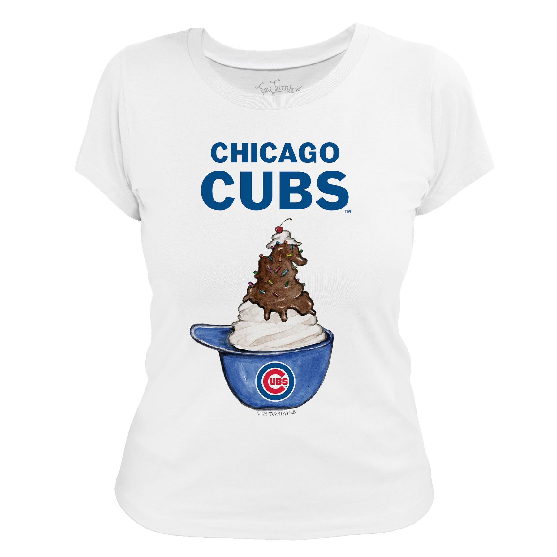 Chicago Cubs Sundae Helmet Women's Tee Shirt