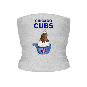 Chicago Cubs Sundae Helmet Tube Top - Tiny Turnip